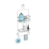 ASTRA 2 Tier Modern Aluminum Hanging Bathroom Shower Caddy Organizer in Mist Grey