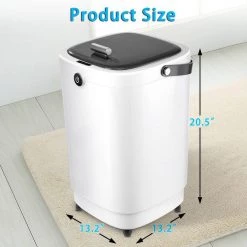 Unbranded Luxury Large Towel Hot Warmer Bucket with Auto Shut Off-Fits Up to Two Oversized Towels in Gray -Toilet Storage Shop gray towel warmers cuutmygray 1f 1000