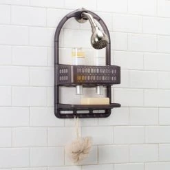 Bath Bliss Molded Shower Caddy in Grey -Toilet Storage Shop grey bath bliss shower caddies 10103 grey c3 1000