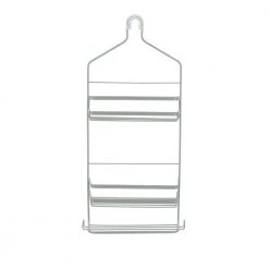 Bath Bliss Cottage Collection Deluxe Shower Caddy in Grey -Toilet Storage Shop grey bath bliss shower caddies 10126 grey 1f 1000