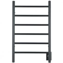 Ancona Comfort Dual 6-Bar Wall Mount Hardwired and Plug-In Electric Towel Warmer in Matte Black -Toilet Storage Shop matte black ancona towel warmers an 5311 c3 1000