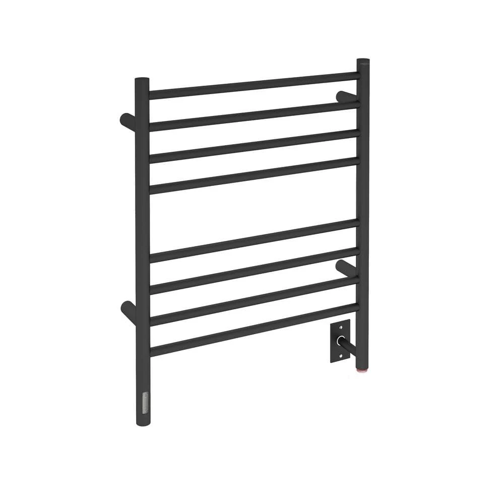 Ancona Prestige OBT 8-Bar Electric Wall Mount Plug-In and Hardwire Towel Warmer with On-Board Timer in Matte Black 3 Ancona Prestige OBT 8-Bar Electric Wall Mount Plug-In and Hardwire Towel Warmer with On-Board Timer in Matte Black