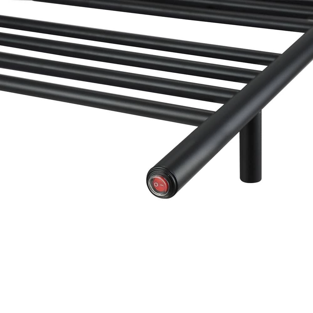 Ancona Prestige OBT 8-Bar Electric Wall Mount Plug-In and Hardwire Towel Warmer with On-Board Timer in Matte Black 10 Ancona Prestige OBT 8-Bar Electric Wall Mount Plug-In and Hardwire Towel Warmer with On-Board Timer in Matte Black - Image 8