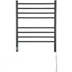 Ancona Prestige OBT 8-Bar Electric Wall Mount Plug-In and Hardwire Towel Warmer with On-Board Timer in Matte Black 12 Ancona Prestige OBT 8-Bar Electric Wall Mount Plug-In and Hardwire Towel Warmer with On-Board Timer in Matte Black -Toilet Storage Shop matte black ancona towel warmers an 5389 c3 1000
