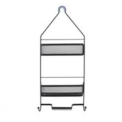 Bath Bliss Mesh Collection Deluxe Shower Caddy in Matte Black -Toilet Storage Shop matte black bath bliss shower caddies 10131 matteblack 1f 1000