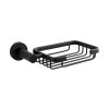 Italia Florence Wall-Mount Soap Basket in Matte Black 2 Italia Florence Wall-Mount Soap Basket in Matte Black -Toilet Storage Shop matte black italia shower caddies fl9306 64 1000