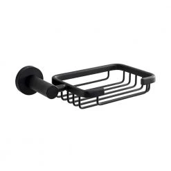 Italia Florence Wall-Mount Soap Basket in Matte Black