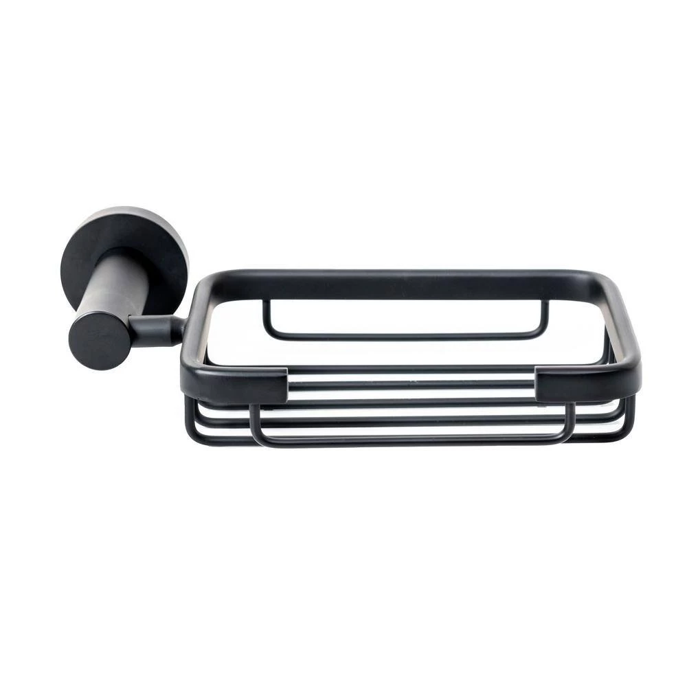 Italia Florence Wall-Mount Soap Basket in Matte Black 4 Italia Florence Wall-Mount Soap Basket in Matte Black - Image 2