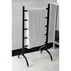 Kingston Brass Templeton 5-Bar Electric Freestanding or Wall-Mounted Towel Warmer in Matte Black 14 Kingston Brass Templeton 5-Bar Electric Freestanding or Wall-Mounted Towel Warmer in Matte Black -Toilet Storage Shop matte black kingston brass towel warmers htww3720mb 1d 1000