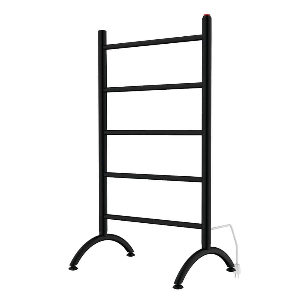 Kingston Brass Templeton 5-Bar Electric Freestanding or Wall-Mounted Towel Warmer in Matte Black 3 Kingston Brass Templeton 5-Bar Electric Freestanding or Wall-Mounted Towel Warmer in Matte Black