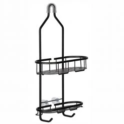 Utopia Alley 2-Shelf Aluminum Rustproof Shower Caddy -Toilet Storage Shop matte black utopia alley shower caddies shc13 c3 1000