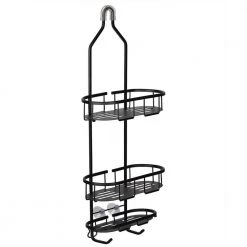 Utopia Alley 3-Shelf Aluminum Rustproof Shower Caddy -Toilet Storage Shop matte black utopia alley shower caddies shc14 c3 1000
