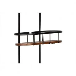 Utopia Alley Tia Rustproof Over the Shower Caddy, 3 Teak Shelves -Toilet Storage Shop matte black utopia alley shower caddies shc16 44 1000