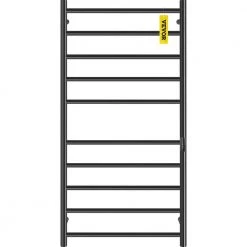 VEVOR 23.6 in. x 47 in. Hardwired Towel Warmer 10-Bar Wall Mounted Electric Towel Warmer w/Timer for Bath Matte Black