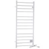 ANZZI Elgon 14-Bar Carbon Steel Wall Mounted Electric Towel Warmer Rack in White