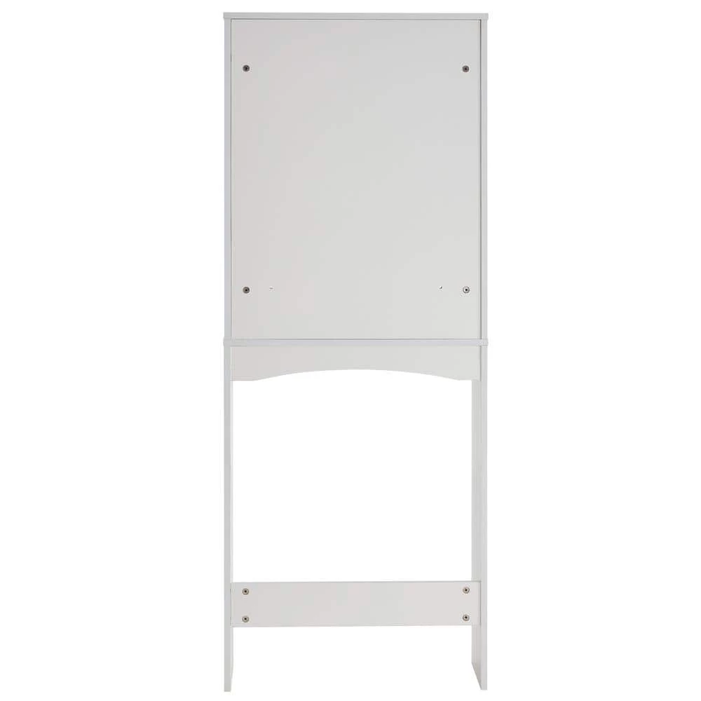 Unbranded Lightle 23.60 in. W x 61.80 in. H x 9.00 in. D D White MDF Over-the-Toilet Storage in Matte White 5 Unbranded Lightle 23.60 in. W x 61.80 in. H x 9.00 in. D D White MDF Over-the-Toilet Storage in Matte White - Image 3