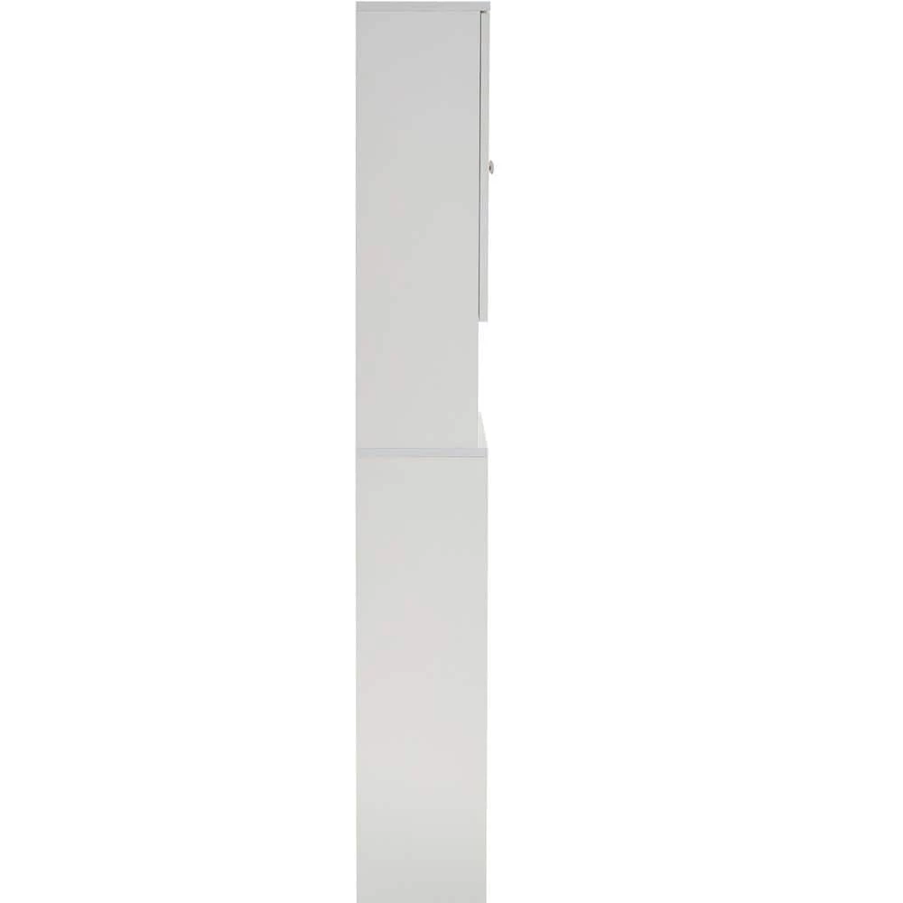 Unbranded Lightle 23.60 in. W x 61.80 in. H x 9.00 in. D D White MDF Over-the-Toilet Storage in Matte White 4 Unbranded Lightle 23.60 in. W x 61.80 in. H x 9.00 in. D D White MDF Over-the-Toilet Storage in Matte White - Image 2