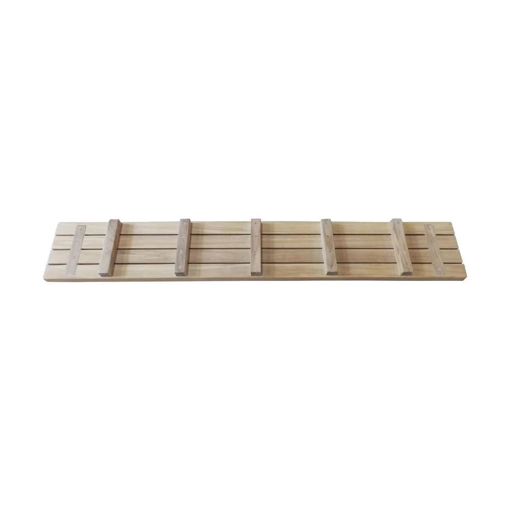 ARB Teak and Specialties Fiji 44 in. x 6.75 in. Bathtub Caddy in Natural Teak 5 ARB Teak and Specialties Fiji 44 in. x 6.75 in. Bathtub Caddy in Natural Teak - Image 3