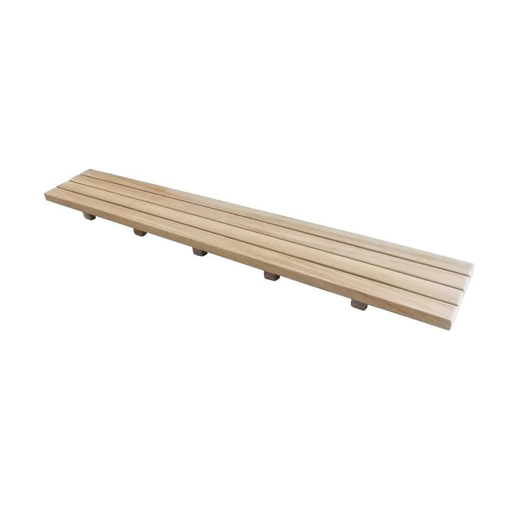ARB Teak and Specialties Fiji 44 in. x 6.75 in. Bathtub Caddy in Natural Teak 4 ARB Teak and Specialties Fiji 44 in. x 6.75 in. Bathtub Caddy in Natural Teak - Image 2