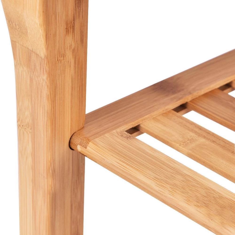 WELLFOR 19 in. W x 10.5 in. D Bamboo Tub and Shower Seat in Natural with Storage Shelf 10 WELLFOR 19 in. W x 10.5 in. D Bamboo Tub and Shower Seat in Natural with Storage Shelf - Image 8