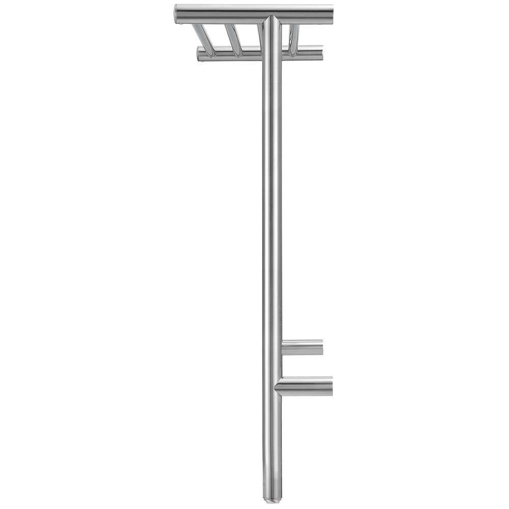 Ancona Miazzo 5-Bar Electric Wall Mount Plug-In and Hardwire Towel Warmer with Shelf in Polished Stainless Steel 6 Ancona Miazzo 5-Bar Electric Wall Mount Plug-In and Hardwire Towel Warmer with Shelf in Polished Stainless Steel - Image 4