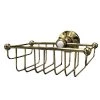 Westbrass Wall Mount Wire Shower Basket in Polished Brass