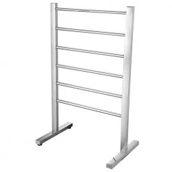 ANZZI Riposte Series 6-Bar Stainless Steel Floor Mounted Electric Towel Warmer Rack in Polished Chrome -Toilet Storage Shop polished chrome anzzi towel warmers tw az102ch 40 1000