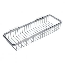 Ginger Hotelier Basket Wall Mounted 15.4 in. Long Deep Shower Basket in Polished Chrome