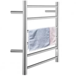 VEVOR Heated Towel Rack 6-Bar Stainless Steel Electric Towel Warmer with Timer Electric Towel Drying Rack,UL Certificated