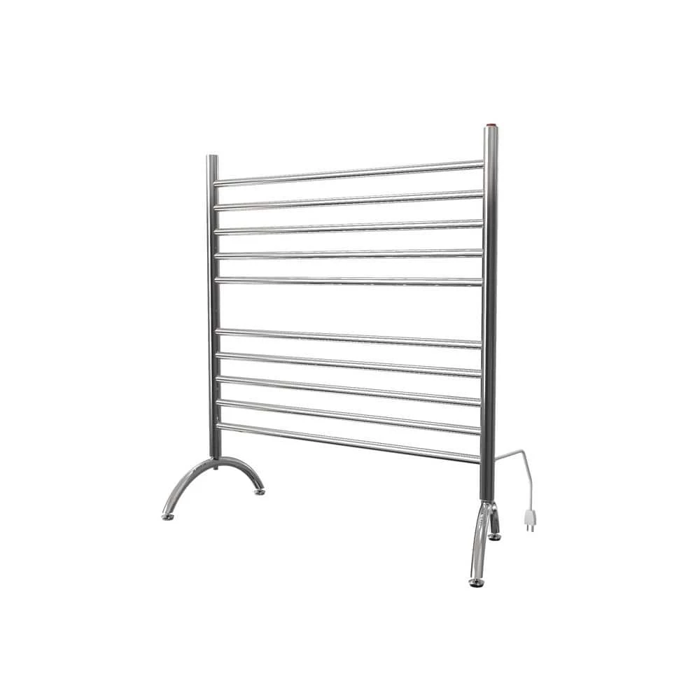 Amba Solo 33in Wide Freestanding 10-Bar Plug-in Electric Towel Warmer in Polished Stainless Steel 3 Amba Solo 33in Wide Freestanding 10-Bar Plug-in Electric Towel Warmer in Polished Stainless Steel