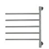Amba Swivel Jack Medium 5-Bar Plug-in Electric Towel Warmer in Polished Stainless Steel