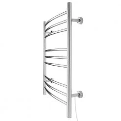 WarmlyYours Riviera 32 in. 9-Bars 120-Volt Plug-In and Hardwired Towel Warmer in Polished Stainless Steel 11 WarmlyYours Riviera 32 in. 9-Bars 120-Volt Plug-In and Hardwired Towel Warmer in Polished Stainless Steel -Toilet Storage Shop polished warmlyyours towel warmers tw r09ps hp 4f 1000