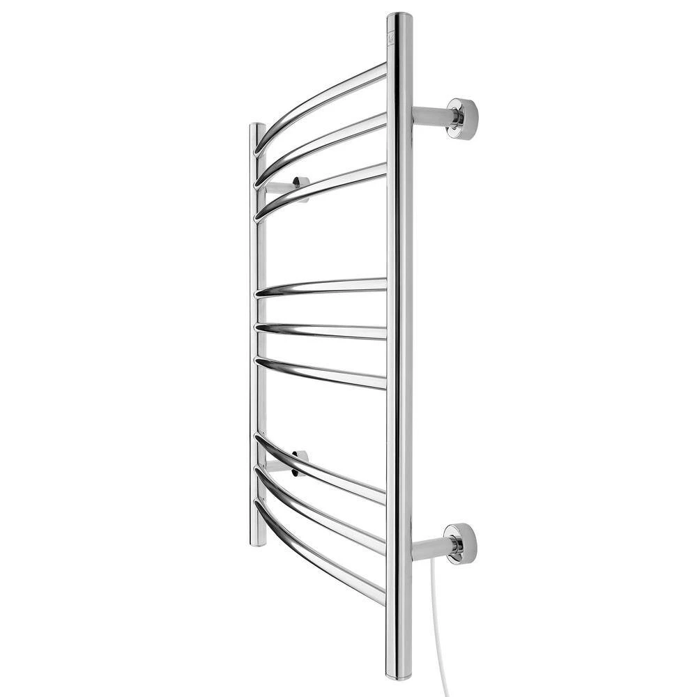 WarmlyYours Riviera 32 in. 9-Bars 120-Volt Plug-In and Hardwired Towel Warmer in Polished Stainless Steel 5 WarmlyYours Riviera 32 in. 9-Bars 120-Volt Plug-In and Hardwired Towel Warmer in Polished Stainless Steel - Image 3