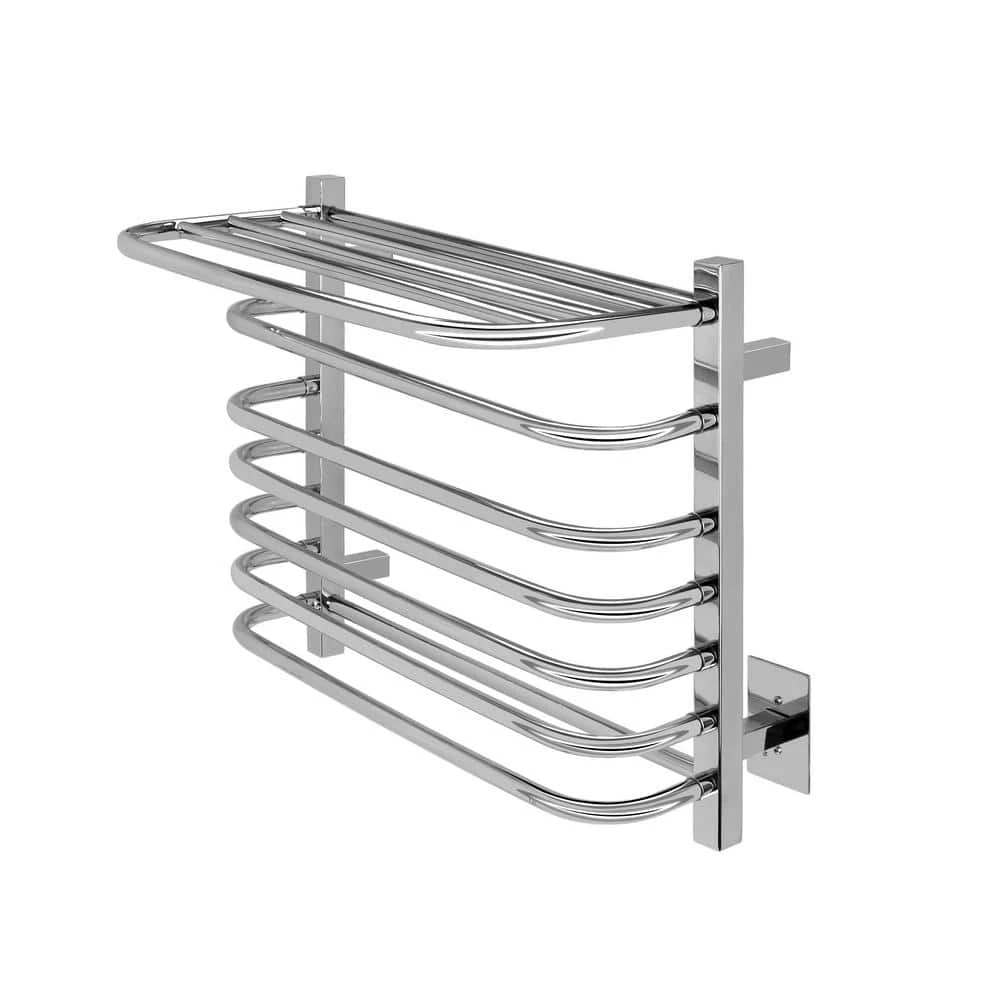 WarmlyYours Vancouver 6-Bars Hardwired 120-Volt 23 in. Towel Warmer in Polished Stainless Steel 3 WarmlyYours Vancouver 6-Bars Hardwired 120-Volt 23 in. Towel Warmer in Polished Stainless Steel