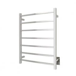 WarmlyYours 7-Bar Tahoe Towel Warmer, Hardwired, Polished Stainless Steel