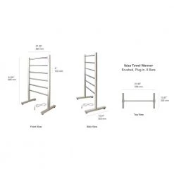 WarmlyYours 6-Bar Ibiza Freestanding Towel Warmer, Hardwired, Polished Stainless Steel -Toilet Storage Shop polished warmlyyours towel warmers tws5 ibz06pp 66 1000