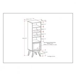 Simpli Home Draper 55.9 in. H x 15.75 in. W Bath Storage Tower in Pure White -Toilet Storage Shop pure white simpli home over the toilet storage axcbcdrp 05 76 1000