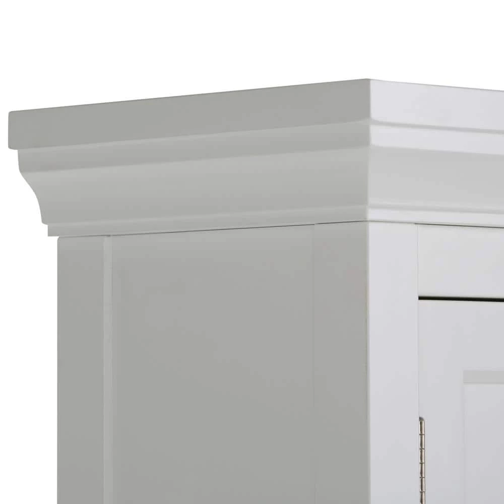 Simpli Home Avington 67 in. H 27 in. W Space Saver Bath Cabinet in Pure White 8 Simpli Home Avington 67 in. H 27 in. W Space Saver Bath Cabinet in Pure White - Image 6