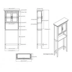 Simpli Home Avington 67 in. H 27 in. W Space Saver Bath Cabinet in Pure White 20 Simpli Home Avington 67 in. H 27 in. W Space Saver Bath Cabinet in Pure White -Toilet Storage Shop pure white simpli home over the toilet storage axcbsavn07 wh 76 1000
