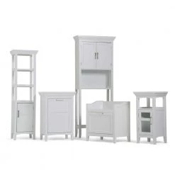 Simpli Home Avington 67 in. H 27 in. W Space Saver Bath Cabinet in Pure White 19 Simpli Home Avington 67 in. H 27 in. W Space Saver Bath Cabinet in Pure White -Toilet Storage Shop pure white simpli home over the toilet storage axcbsavn07 wh fa 1000
