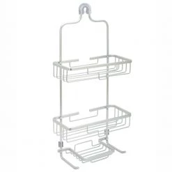 Zenna Home Rustproof Aluminum Large Shower Caddy in Satin Chrome