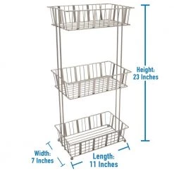Laura Ashley Aristo 3 Tier Spa Tower in Satin -Toilet Storage Shop satin nickel laura ashley shower caddies la 92302 sat 4f 1000