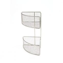 Spectrum Grid 10.125 in. W x 7.375 in. D x 14.125 in. H 2-Tier Corner Basket in Satin Nickel Powder Coat 12 Spectrum Grid 10.125 in. W x 7.375 in. D x 14.125 in. H 2-Tier Corner Basket in Satin Nickel Powder Coat -Toilet Storage Shop satin nickel spectrum shower caddies 16377 40 1000