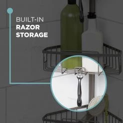 Zenna Home 4-Tier Tension Pole Shower Caddy in Satin Nickel -Toilet Storage Shop satin nickel zenna home shower caddies e2157nnl 44 1000