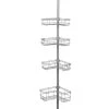 Zenna Home 4-Tier Tension Pole Shower Caddy in Satin Nickel -Toilet Storage Shop satin nickel zenna home shower caddies e2159nn 64 1000