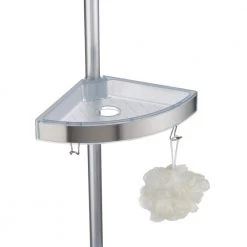 Wenko Premium Tension Pole Caddy Aluminum 12 Wenko Premium Tension Pole Caddy Aluminum -Toilet Storage Shop satinised wenko shower caddies 20349100 4f 1000
