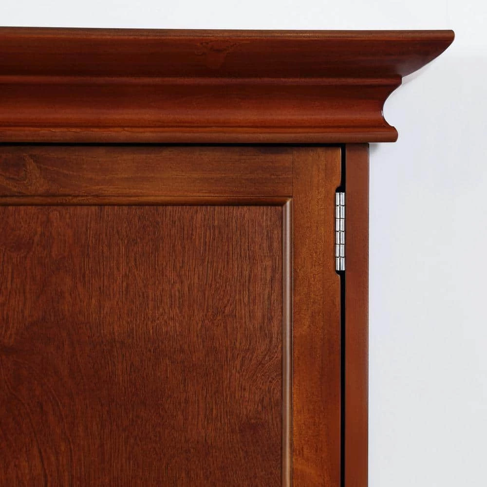 Home Decorators Collection Hampton Harbor 24.25 in. W x 66.5 in. H x 10.5 in. D Brown Over-the-Toilet Storage 6 Home Decorators Collection Hampton Harbor 24.25 in. W x 66.5 in. H x 10.5 in. D Brown Over-the-Toilet Storage - Image 4