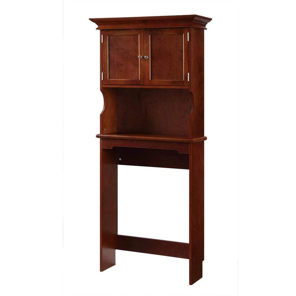 Home Decorators Collection Hampton Harbor 24.25 in. W x 66.5 in. H x 10.5 in. D Brown Over-the-Toilet Storage 3 Home Decorators Collection Hampton Harbor 24.25 in. W x 66.5 in. H x 10.5 in. D Brown Over-the-Toilet Storage