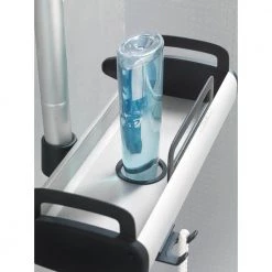 Wenko Telescopic Tension Pole Shelf Line -Toilet Storage Shop silver black wenko shower caddies 22828100 1f 1000