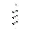 Wenko Telescopic Tension Pole Shelf Line -Toilet Storage Shop silver black wenko shower caddies 22828100 64 1000